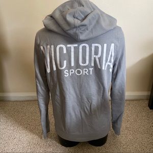 Victoria’s Secret Sport Grey fleece zip up hoodie